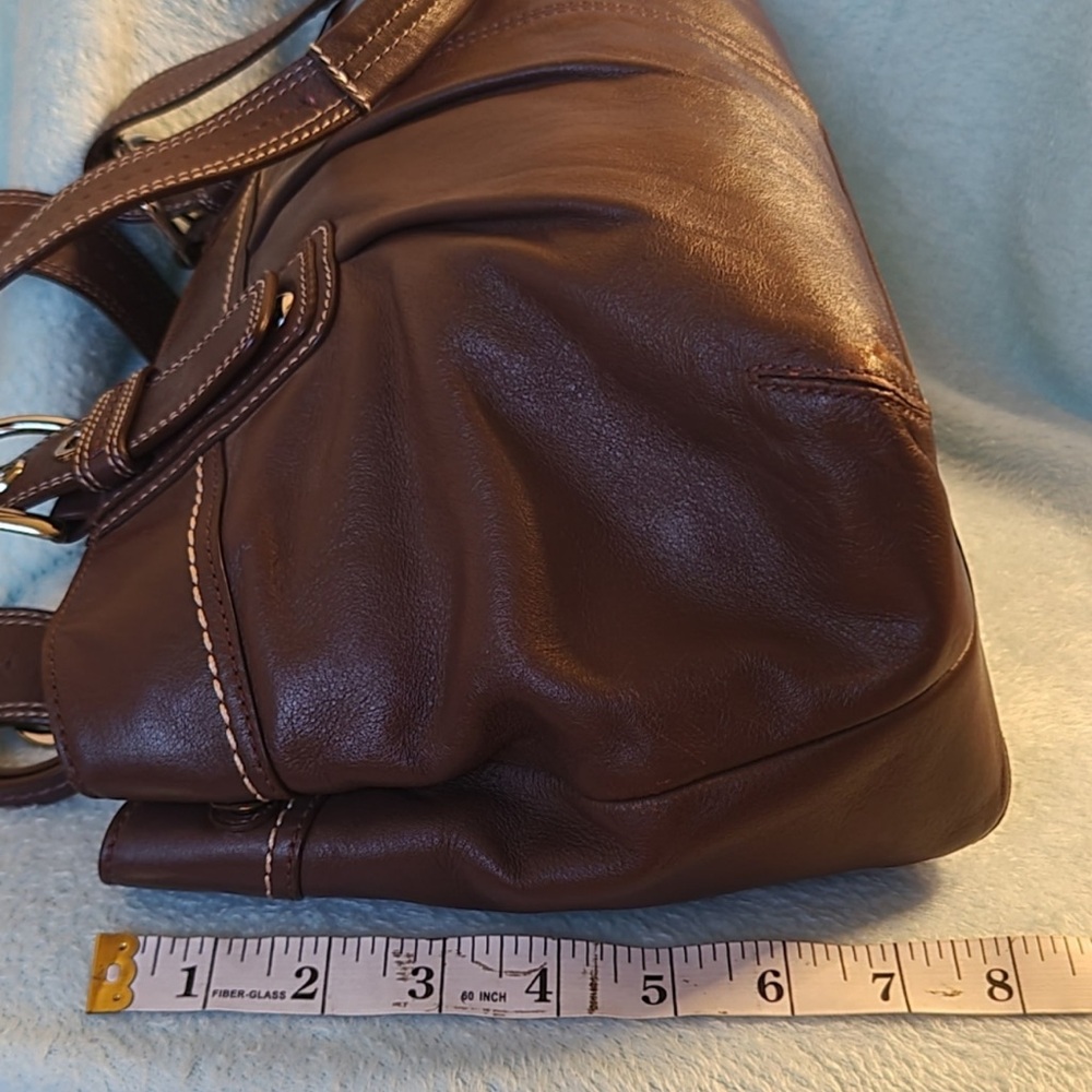 Coach SoHo Pleated Vintage Brown Leather Shoulder Bag - Picture 9 of 14